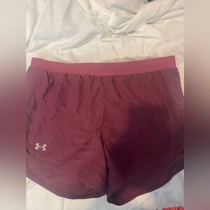 Maroon under armor shorts